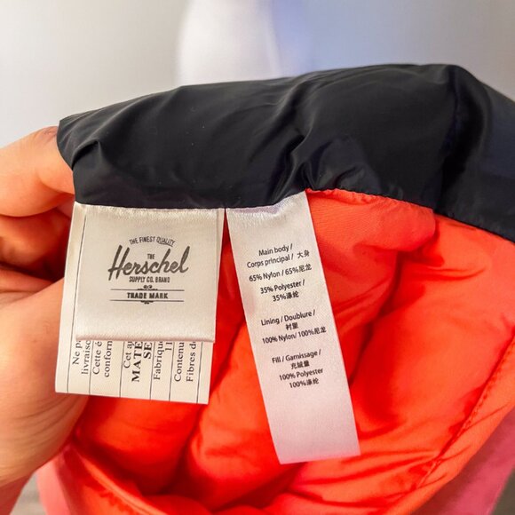 Herschel Featherless Quilted Vest in Orange - Picture 11 of 12